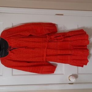NWT LAUREN RALPH LAUREN ORANGE EYELET DRESS SZ 10